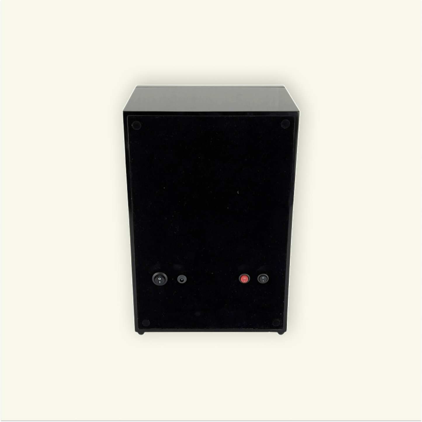 LW64 Watch Winder 4 Watches – Gloss Black & Red - Leader