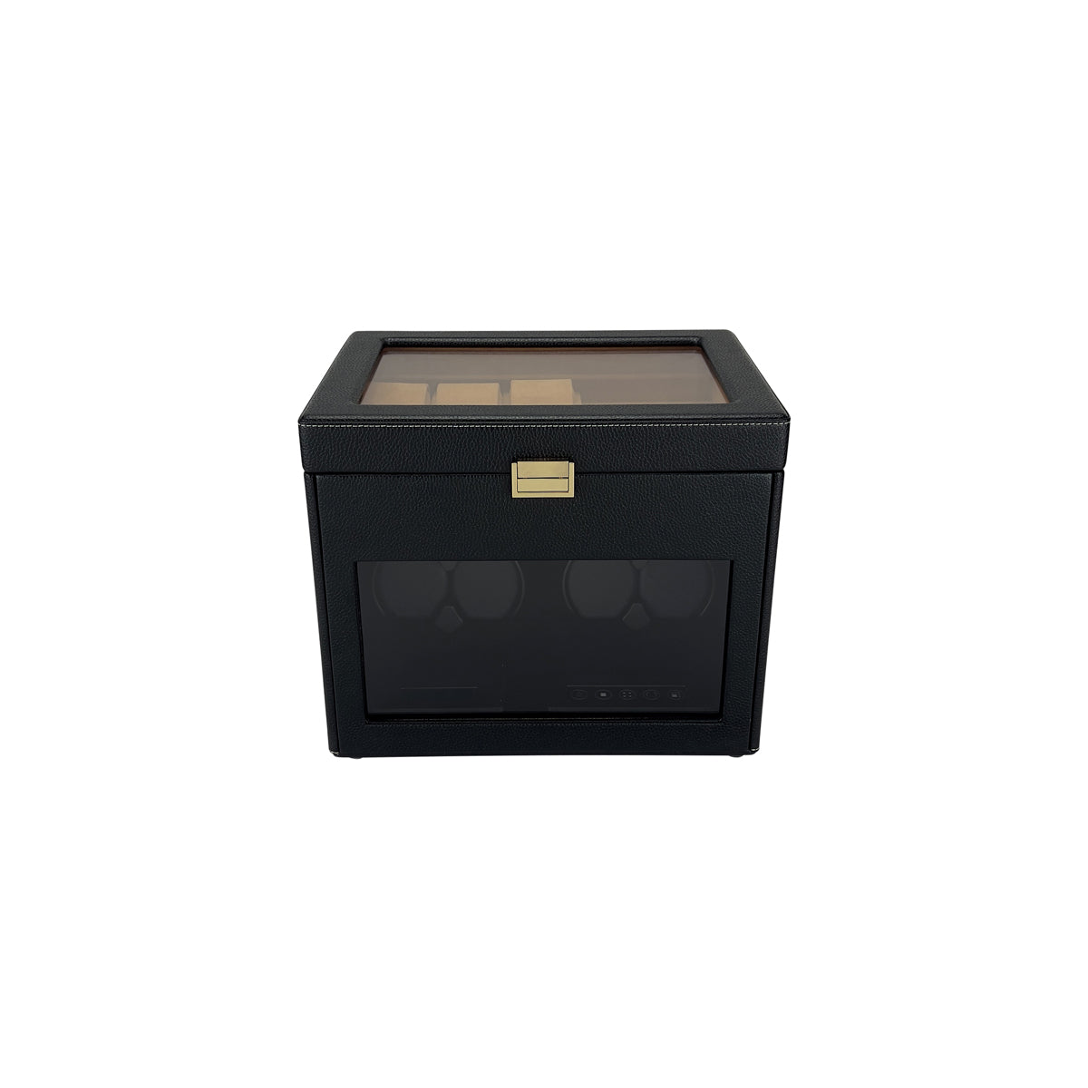 LW117 Watch Winder Box – Brown & Camel Velvet - Leader