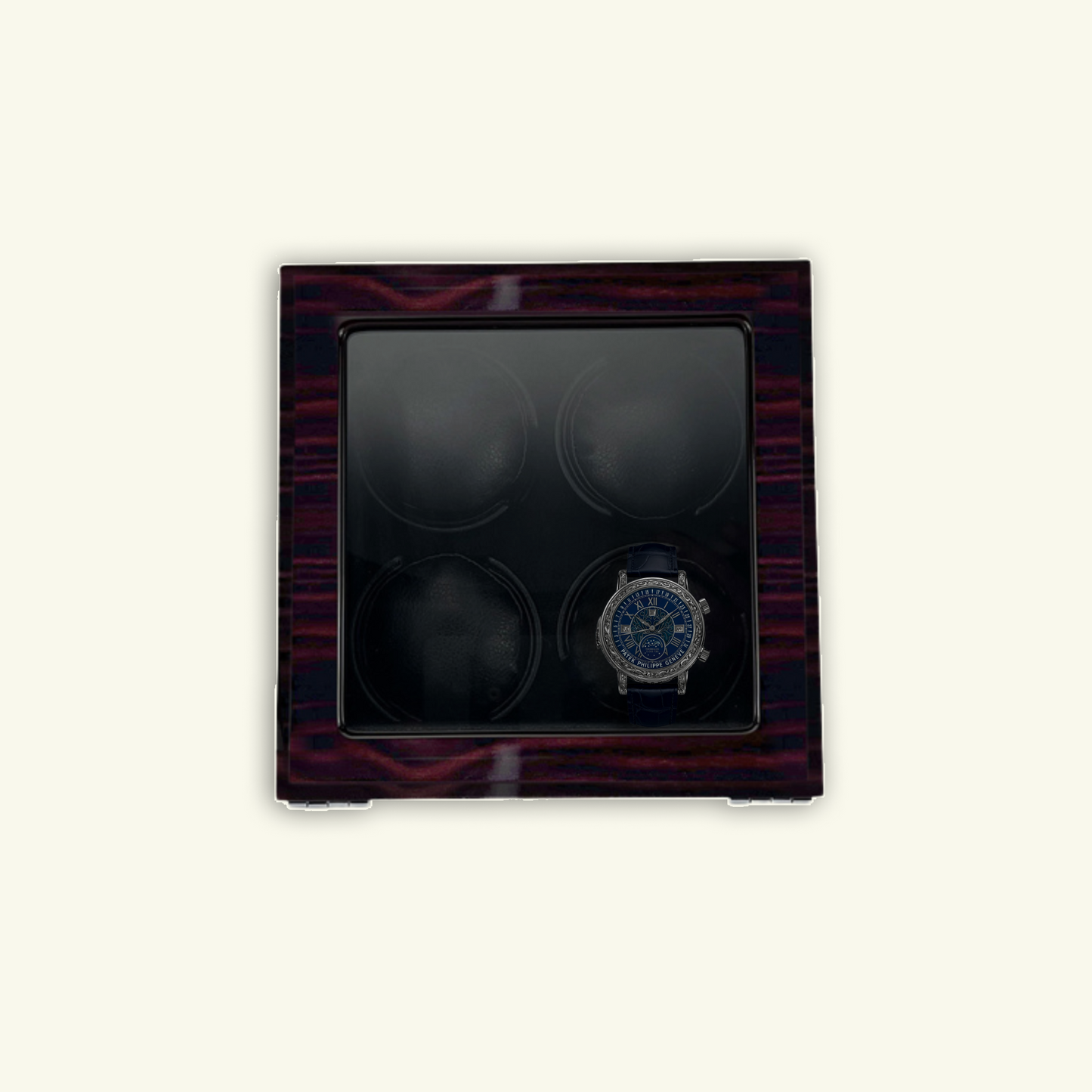 LW34 Watch Winder 4 Watches – Gloss Ebony - Leader