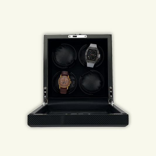 LW14 Watch Winder 4 Watches – Carbon Fiber - Leader