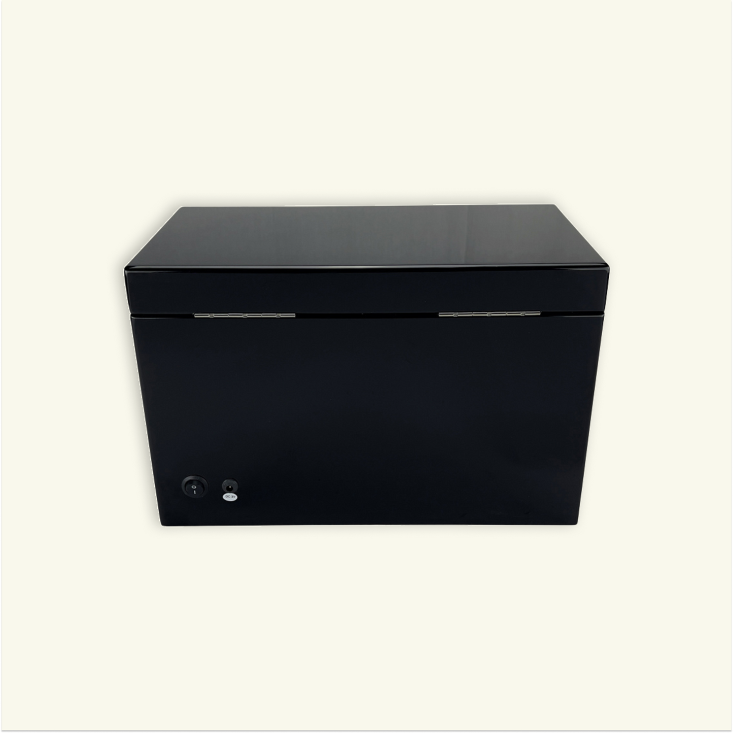 LW137 Watch Winder – Glanzend Zwart & Camel Velvet - Leader