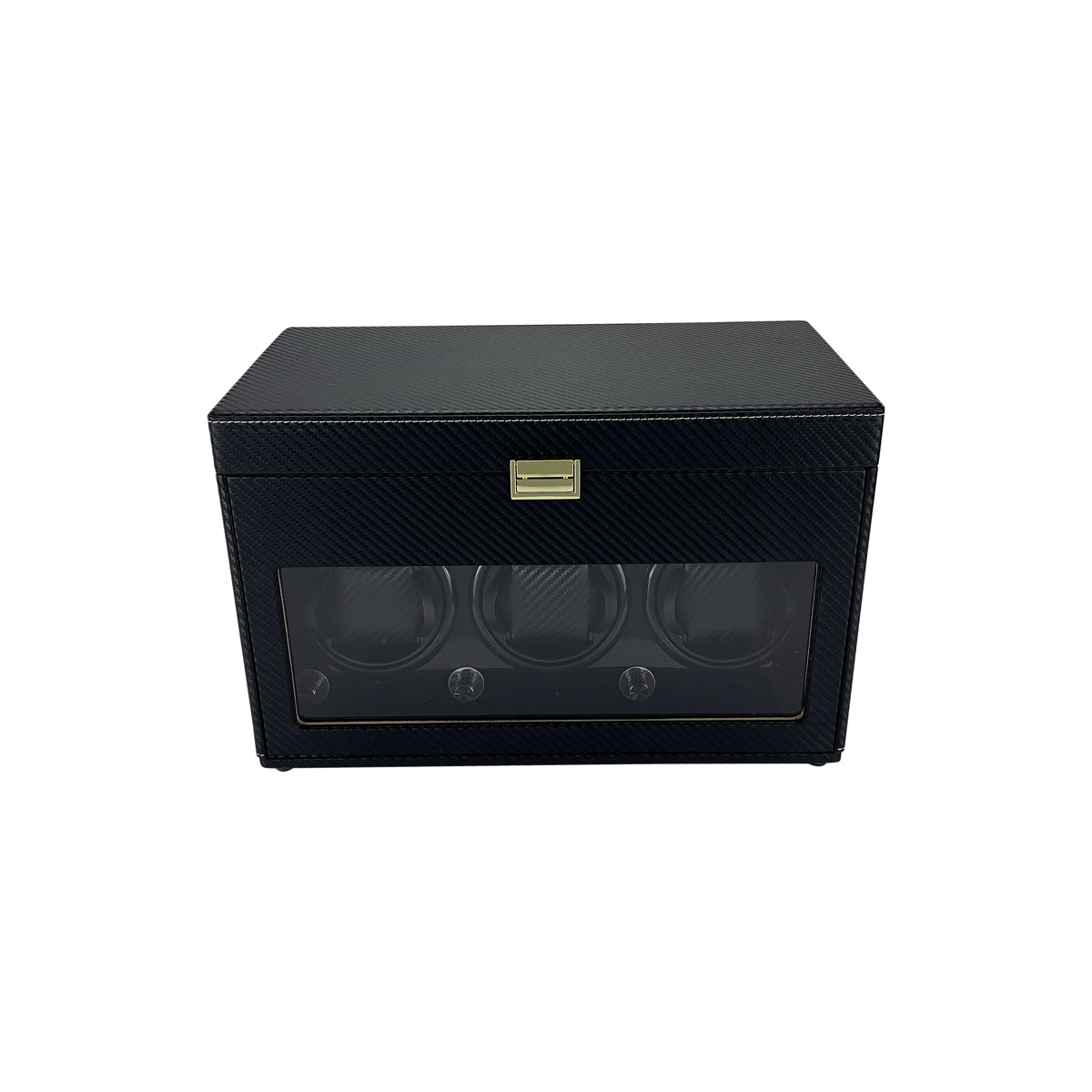 LW127 Watch Winder Box – Carbon Fiber & Camel Velvet - Leader