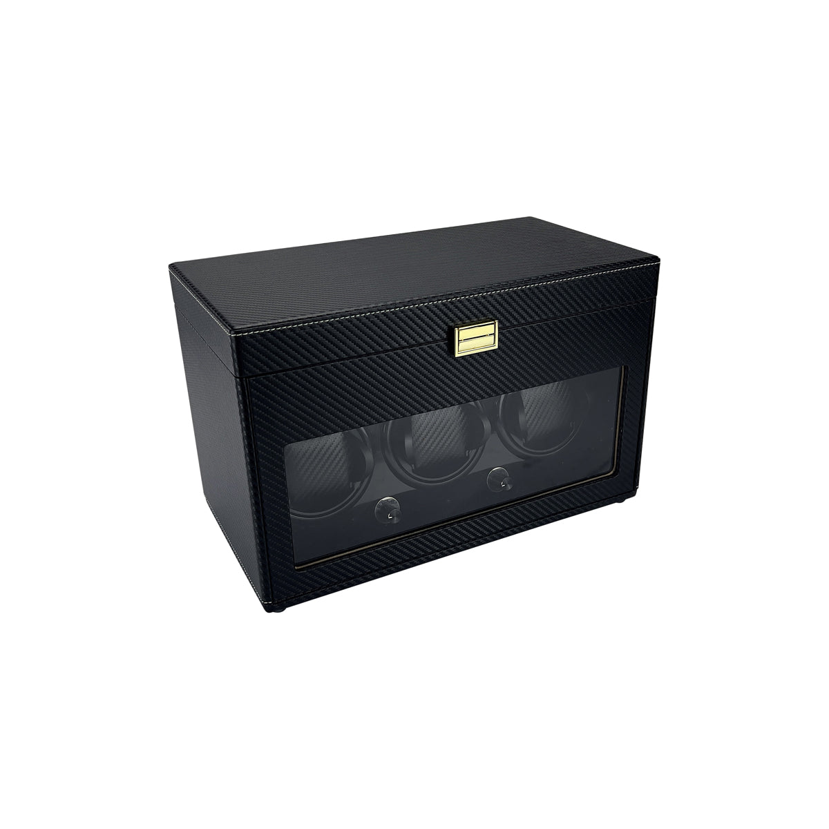 LW127 Watch Winder Box – Carbon Fiber & Camel Velvet - Leader
