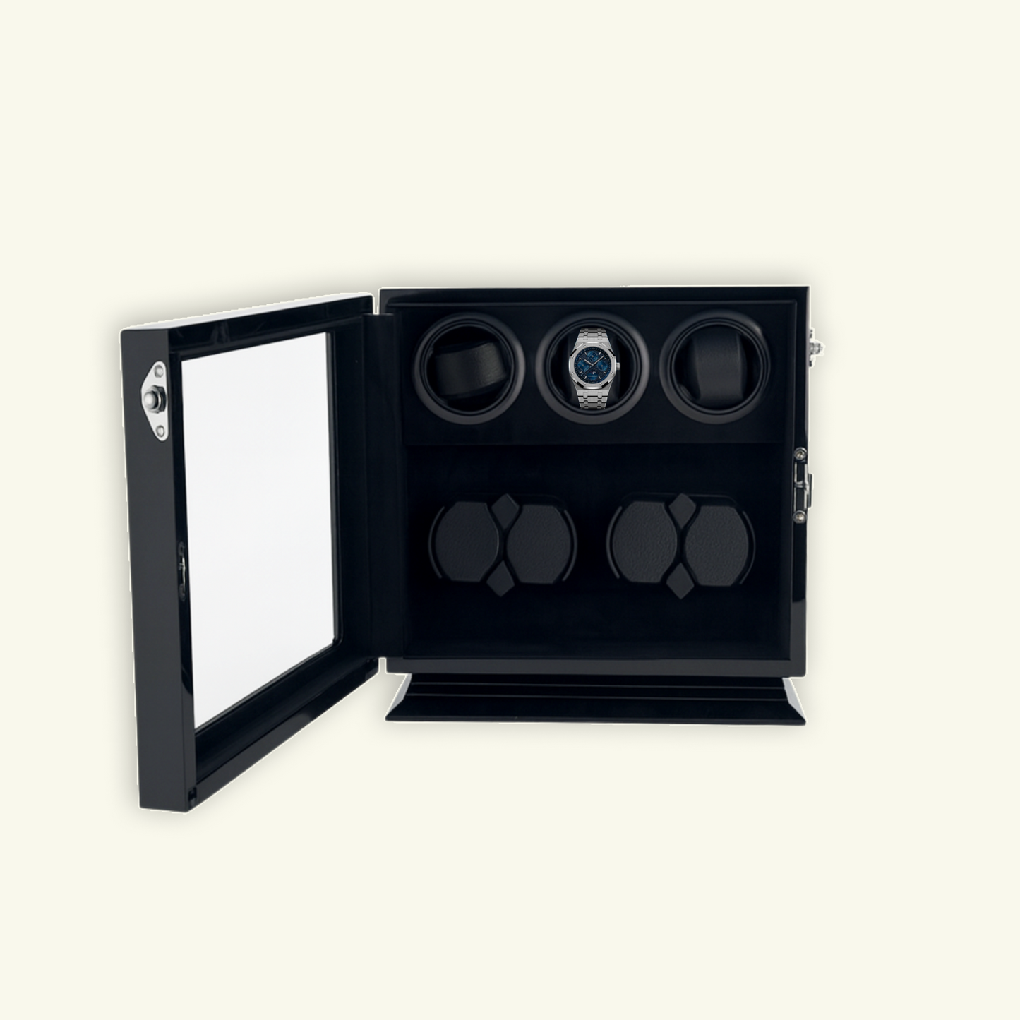 LW147 Watch Winder 7 Watches – Ebony & Black - Leader