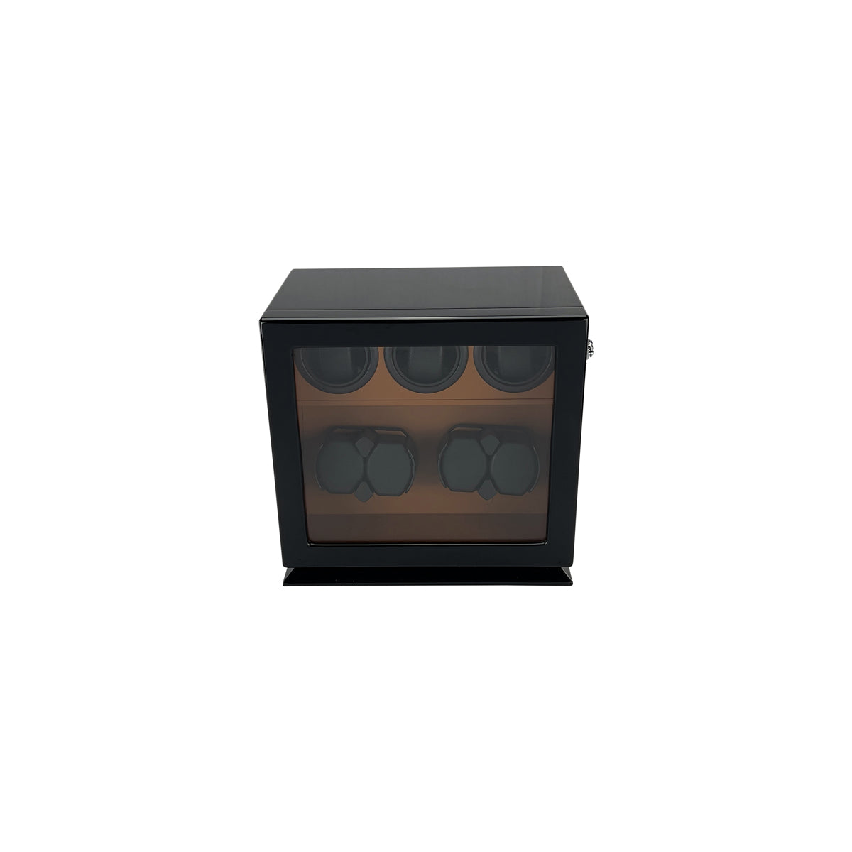 LW157 Watch Winder 5 Watches – Gloss Black & Brown - Leader