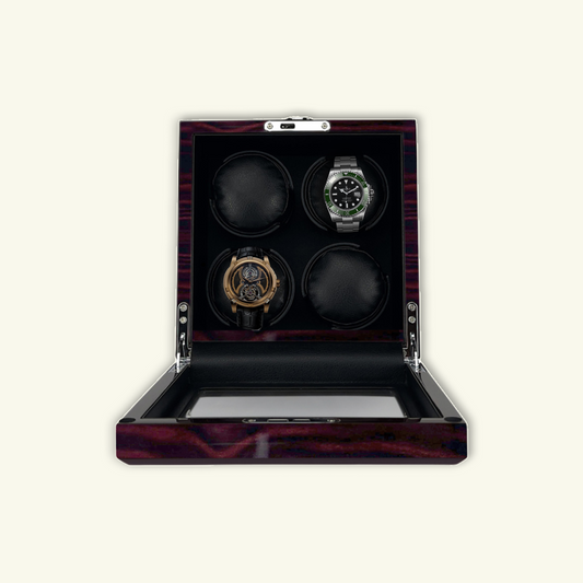 LW34 Watch Winder 4 Watches – Gloss Ebony - Leader