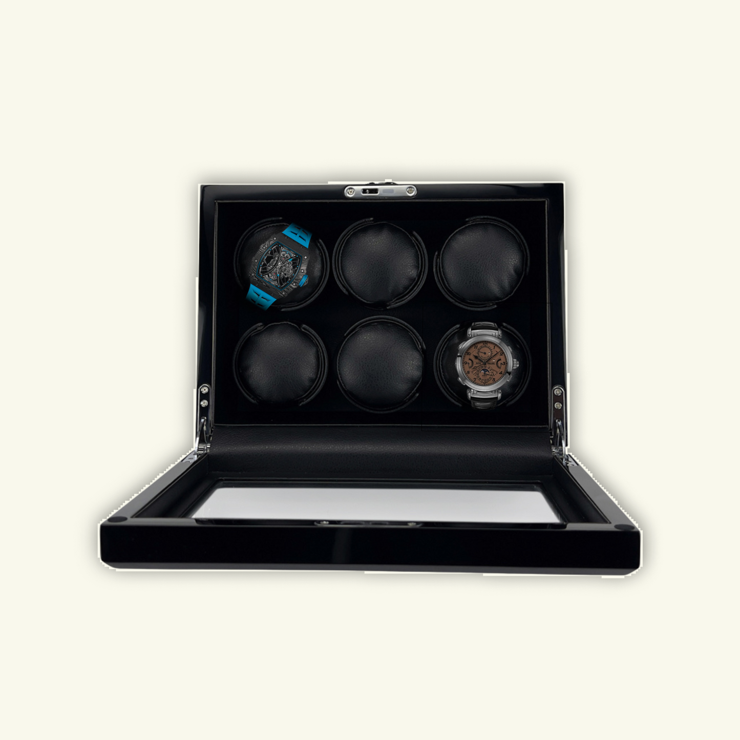 LW46 Watch Winder 6 Watches – Gloss Black - Leader