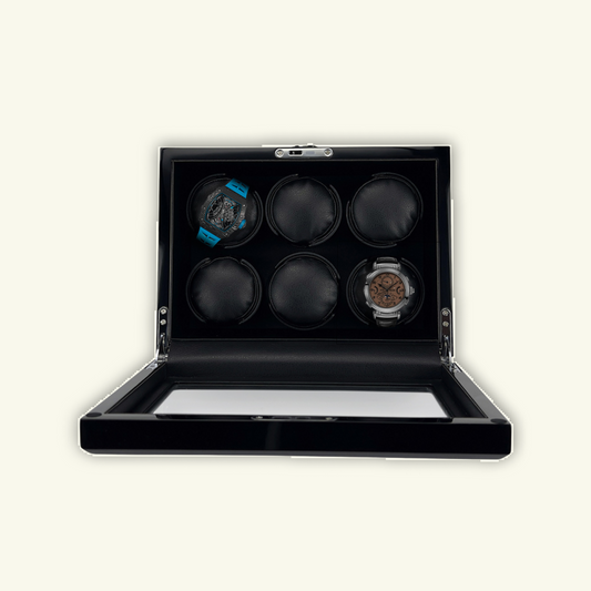 LW46 Watch Winder 6 Watches – Gloss Black - Leader