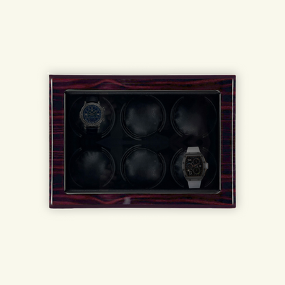 LW36 Watch Winder 6 Watches – Gloss Ebony - Leader