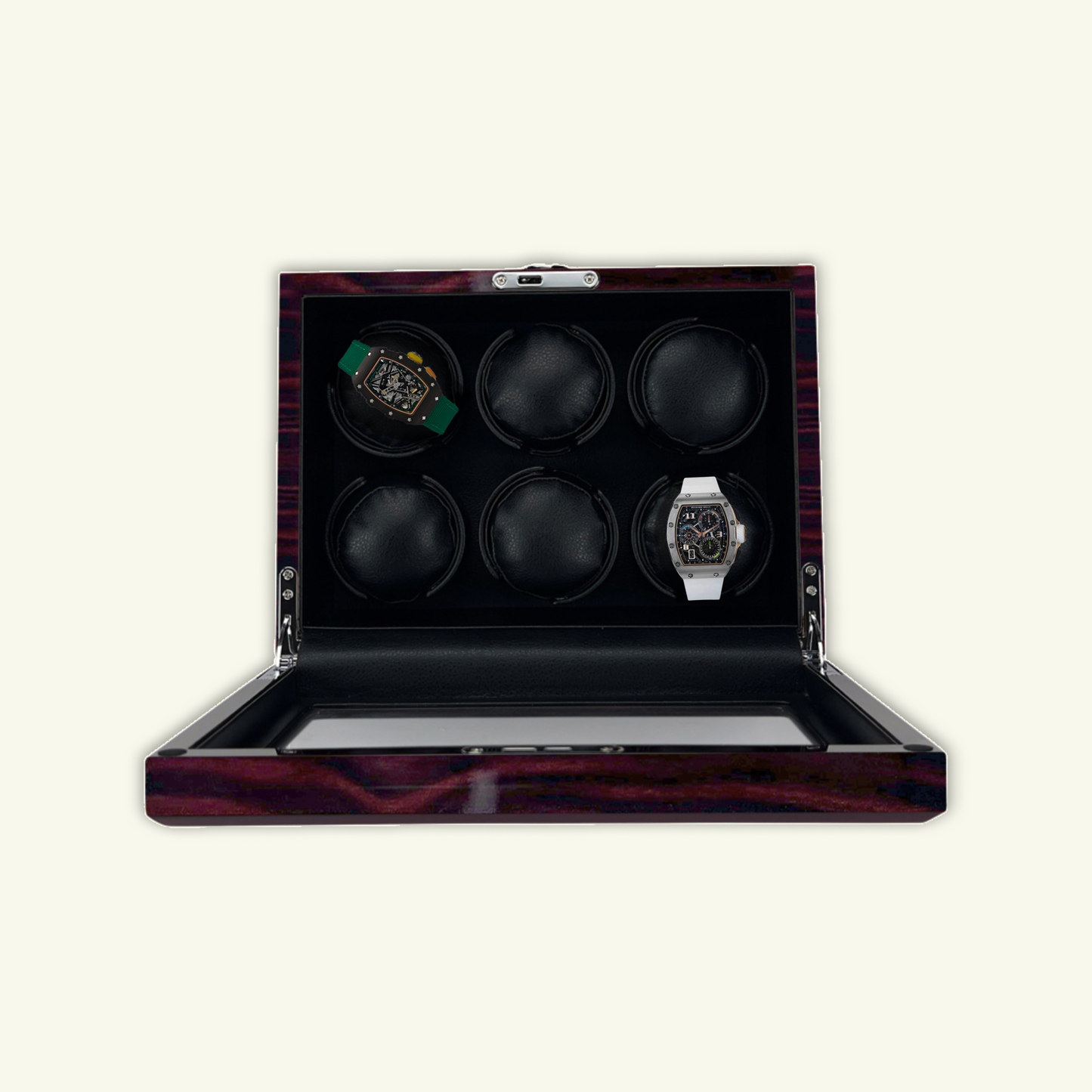 LW36 Watch Winder 6 Watches – Gloss Ebony - Leader