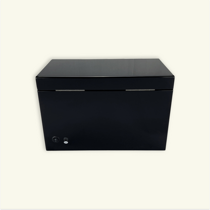LW137 Watch Winder Box – Gloss Black & Camel Velvet - Leader