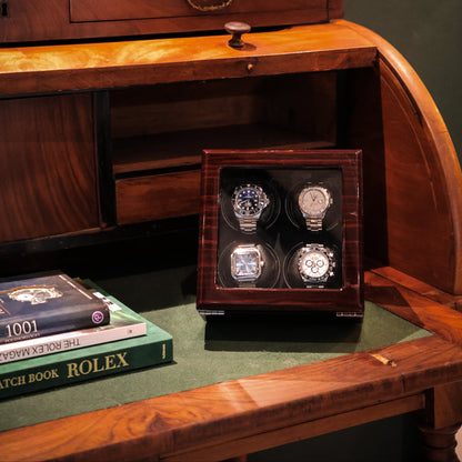 LW34 Watch Winder 4 Watches – Gloss Ebony - Leader