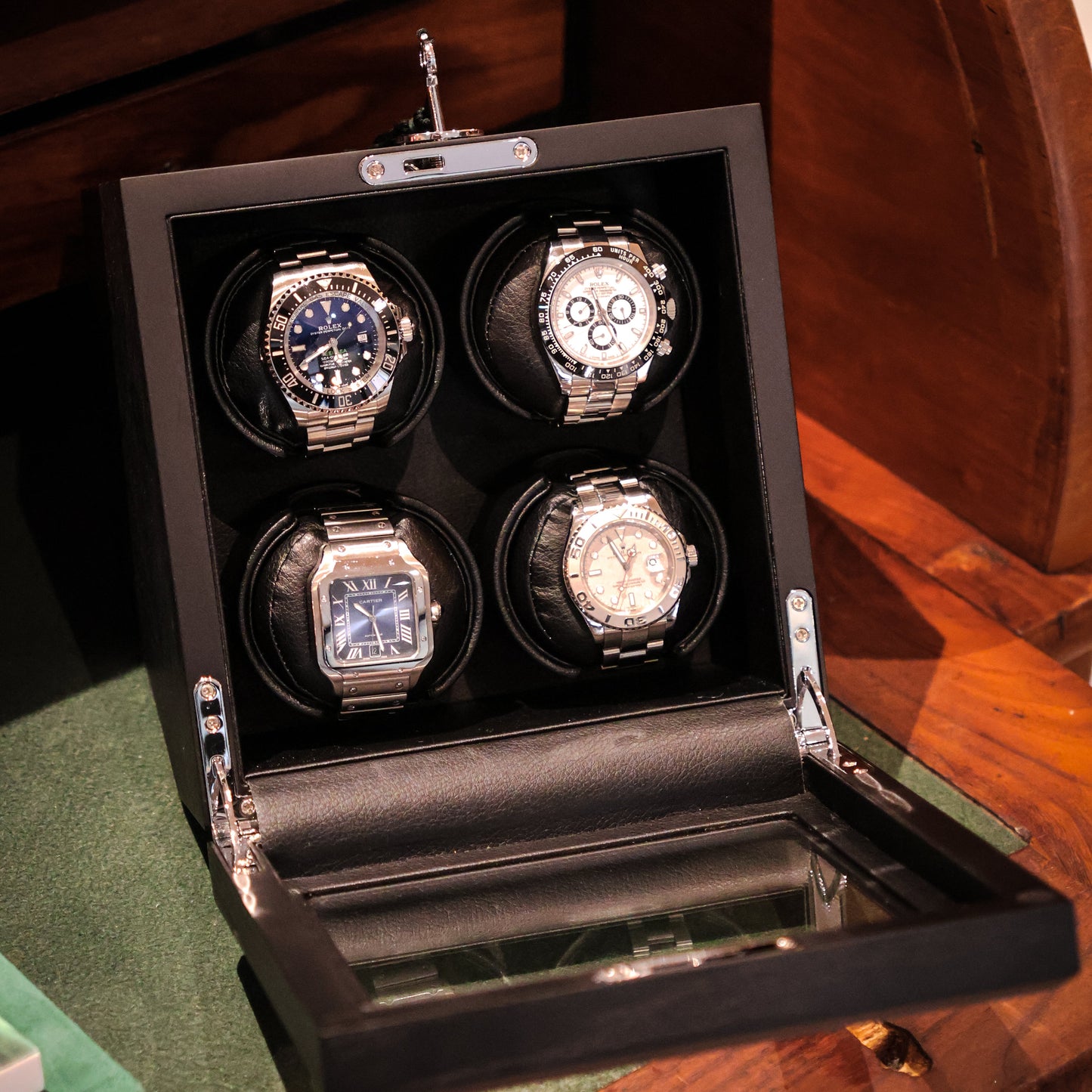 LW24 Watch Winder 4 Watches – Wood Grains - Leader