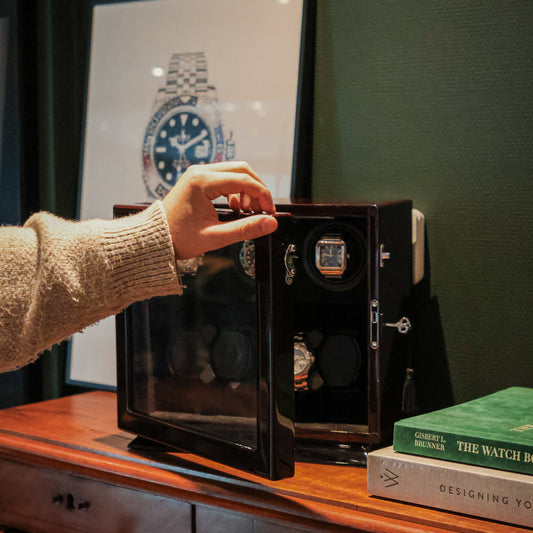 LW147 Watch Winder 7 Watches – Ebony & Black - Leader