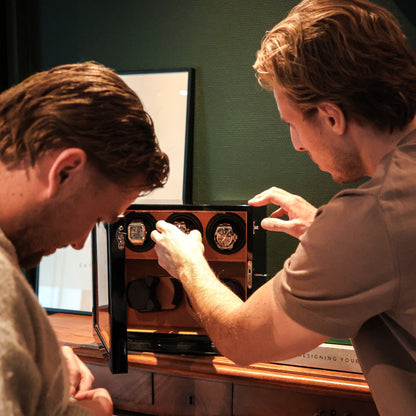 LW157 Watch Winder 7 Watches – Gloss Black & Brown - Leader