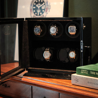 LW167 Watch Winder 7 Watches – Gloss Black - Leader