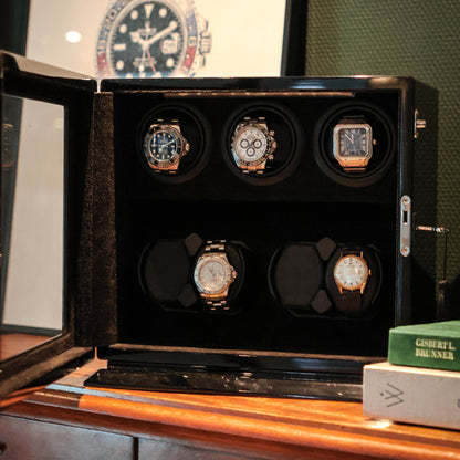LW167 Watch Winder 7 Watches – Gloss Black - Leader