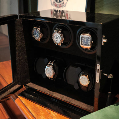 LW167 Watch Winder 7 Watches – Gloss Black - Leader