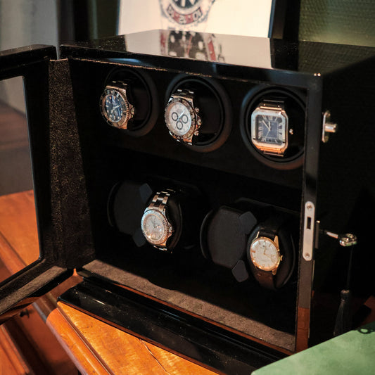 LW167 Watch Winder 7 Watches – Gloss Black - Leader