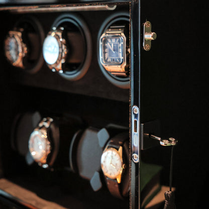 LW167 Watch Winder 7 Watches – Gloss Black - Leader