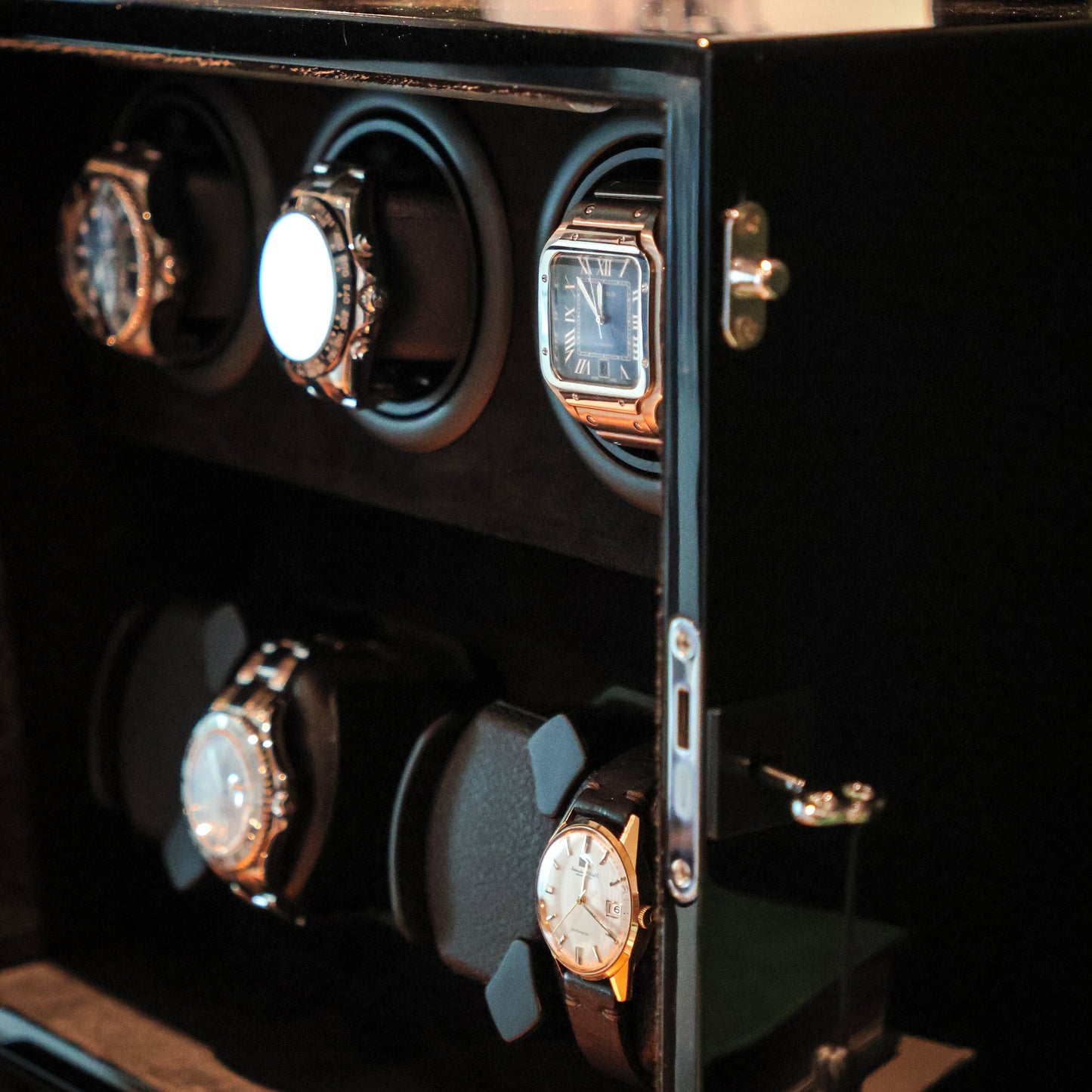 LW167 Watch Winder 7 Watches – Gloss Black - Leader