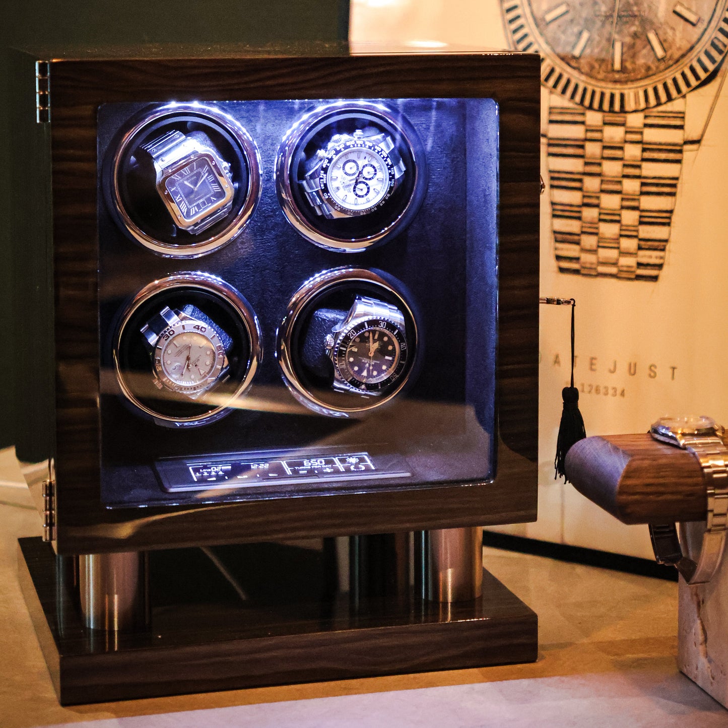 LW54 Watch Winder voor 4 horloges – Grijs - Leader