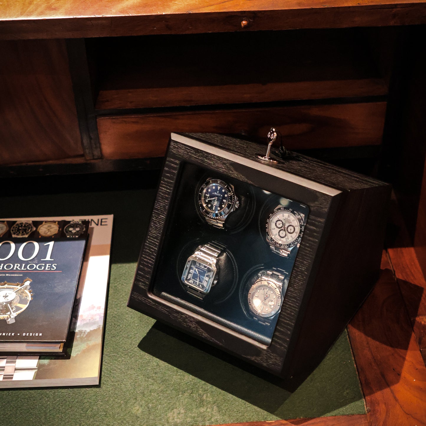 LW24 Watch Winder 4 Watches – Wood Grains - Leader
