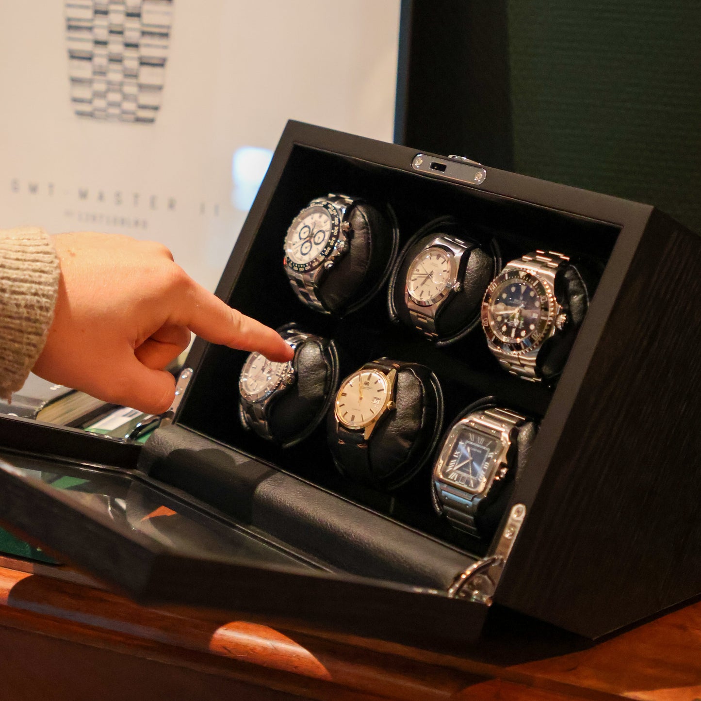 LW26 Watch Winder 6 Watches – Wood Grains - Leader