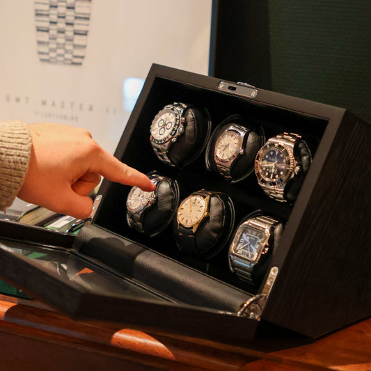 LW26 Watch Winder 6 Watches – Wood Grains - Leader