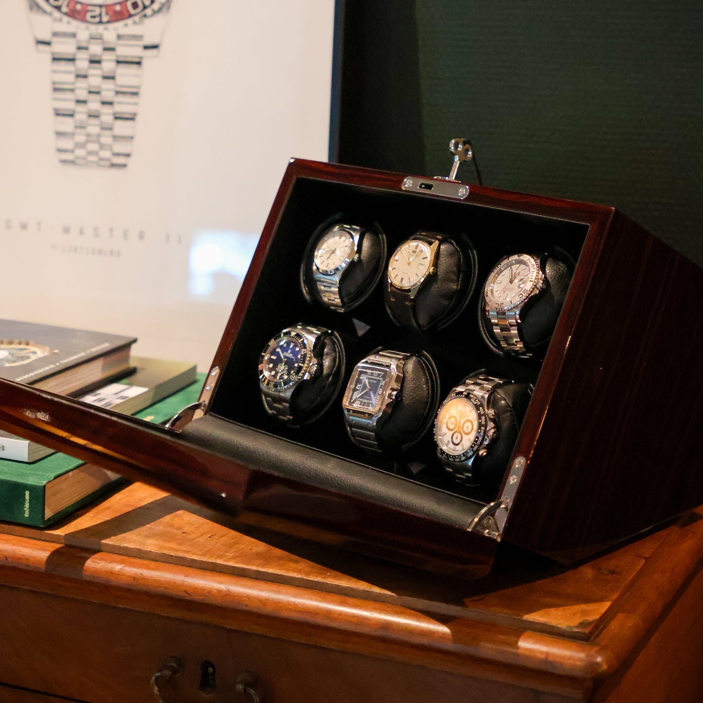 LW36 Watch Winder 6 Watches – Gloss Ebony - Leader